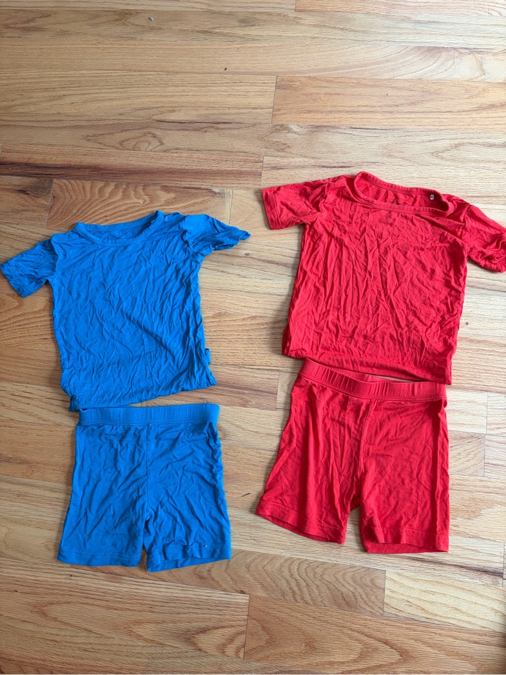 Little Sleepies Bundle Kids Short Sleeve Pajama Sets - Red & Blue